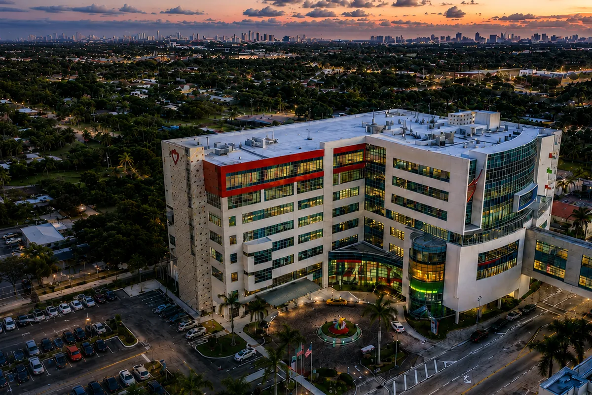 Universal Drywall headquarters area, Miramar and Fort Lauderdale, Florida, at sunset